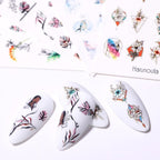 Nails Sticker Nail Art Decorations Flowers Leaves Decals Water Transfer Sliders Woman Face Fruit Foil Manicures Wraps  Water Transfer Nail Decals Sticker For Pretty Girl Self-Adhesive Nail Decals Designer Nail Stickers for Acrylic Decal Stevvex