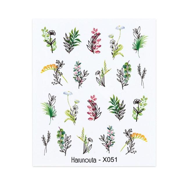 Nails Sticker Nail Art Decorations Flowers Leaves Decals Water Transfer Sliders Woman Face Fruit Foil Manicures Wraps  Water Transfer Nail Decals Sticker For Pretty Girl Self-Adhesive Nail Decals Designer Nail Stickers for Acrylic Decal Stevvex