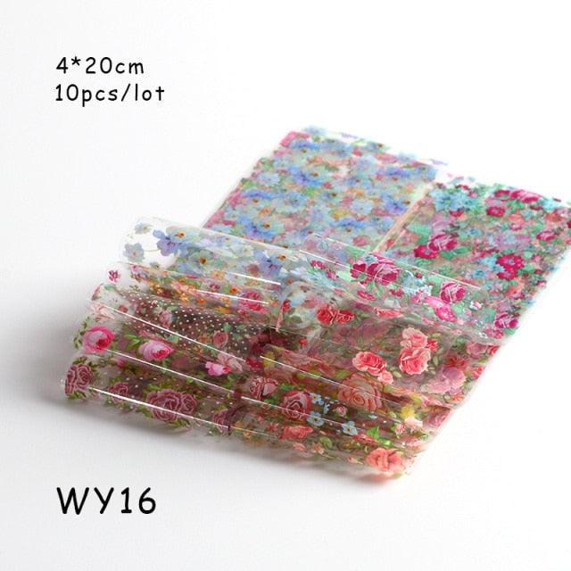 Holographic Nail Foil Transfer Set Sticker Decal Nail Art Foils Designer Marble Nail Decoration Sliders Wraps Manicure  Women Kids Girls Manicure Decoration Nail Art Supplies 3D Self-Adhesive Nail Decals Designer Nail Stickers for Acrylic Nails Stevvex