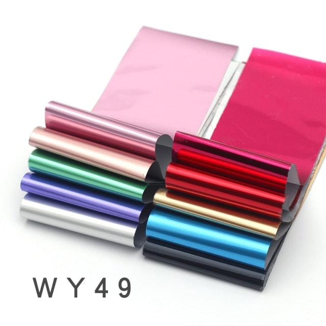 Holographic Nail Foil Transfer Set Sticker Decal Nail Art Foils Designer Marble Nail Decoration Sliders Wraps Manicure  Women Kids Girls Manicure Decoration Nail Art Supplies 3D Self-Adhesive Nail Decals Designer Nail Stickers for Acrylic Nails Stevvex