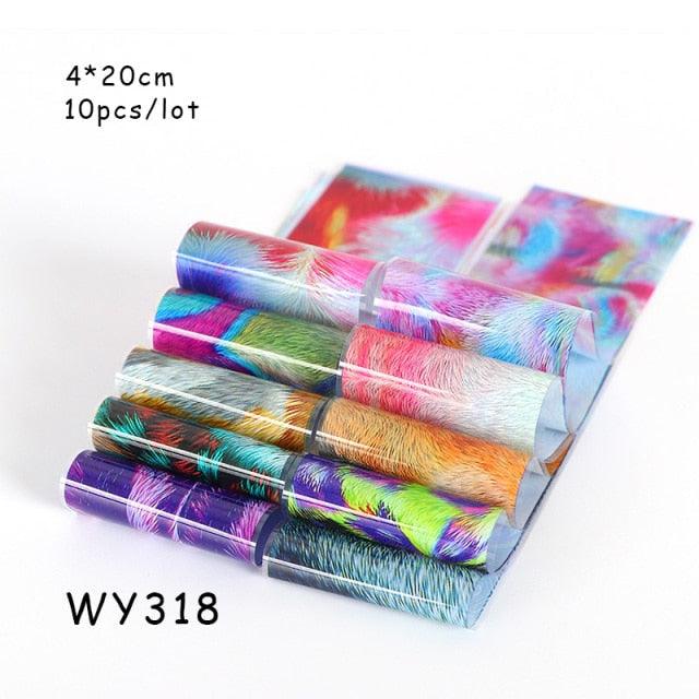 Holographic Nail Foil Transfer Set Sticker Decal Nail Art Foils Designer Marble Nail Decoration Sliders Wraps Manicure  Women Kids Girls Manicure Decoration Nail Art Supplies 3D Self-Adhesive Nail Decals Designer Nail Stickers for Acrylic Nails Stevvex