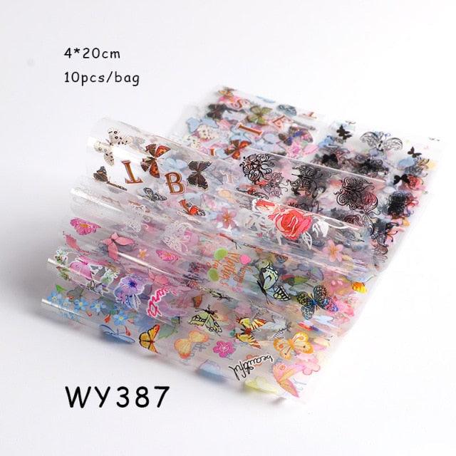 Holographic Nail Foil Transfer Set Sticker Decal Nail Art Foils Designer Marble Nail Decoration Sliders Wraps Manicure  Women Kids Girls Manicure Decoration Nail Art Supplies 3D Self-Adhesive Nail Decals Designer Nail Stickers for Acrylic Nails Stevvex