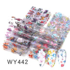 Holographic Nail Foil Transfer Set Sticker Decal Nail Art Foils Designer Marble Nail Decoration Sliders Wraps Manicure  Women Kids Girls Manicure Decoration Nail Art Supplies 3D Self-Adhesive Nail Decals Designer Nail Stickers for Acrylic Nails Stevvex