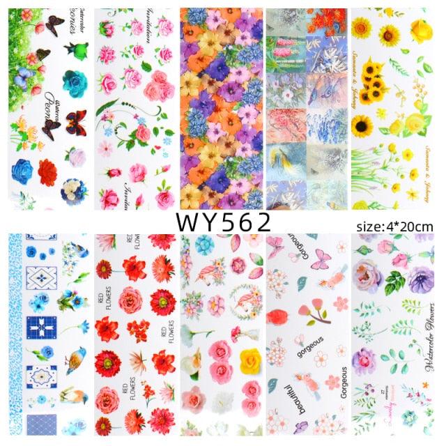 Holographic Nail Foil Transfer Set Sticker Decal Nail Art Foils Designer Marble Nail Decoration Sliders Wraps Manicure  Women Kids Girls Manicure Decoration Nail Art Supplies 3D Self-Adhesive Nail Decals Designer Nail Stickers for Acrylic Nails Stevvex
