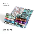 Holographic Nail Foil Transfer Set Sticker Decal Nail Art Foils Designer Marble Nail Decoration Sliders Wraps Manicure  Women Kids Girls Manicure Decoration Nail Art Supplies 3D Self-Adhesive Nail Decals Designer Nail Stickers for Acrylic Nails Stevvex