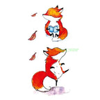New Different Waterproof Temporary Tattoo Cute Fox Dog Luxury Animal Stickers Tattoo Colorful Modern Design For Adults Kids