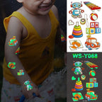 Luxury Luminous Tattoo Stickers Unicorn Stars Temporary Waterproof Luminous Fake Tattoos Stickers Dinosaur Butterfly For Children Stevvex