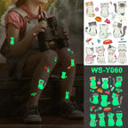 Luxury Luminous Tattoo Stickers Unicorn Stars Temporary Waterproof Luminous Fake Tattoos Stickers Dinosaur Butterfly For Children Stevvex
