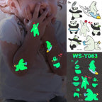 Luxury Luminous Tattoo Stickers Unicorn Stars Temporary Waterproof Luminous Fake Tattoos Stickers Dinosaur Butterfly For Children Stevvex
