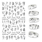 3D Nail Stickers Leaves Butterfly Panda Love Heart Design Stickers For Nails Manicure Foil Nail Art Decor  Girls Manicure Decoration Nail Art Supplies 3D Self-Adhesive Nail Decals Designer Nail Stickers for Acrylic Nails