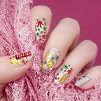 New Mixed Acrylic Stickers Manicure Decoration Weed Leaf Designs Nail Accessories Nail Art Decals Water Transfer Nail Decals Sticker For Pretty Girl Self-Adhesive Nail Decals Designer Nail Stickers for Acrylic Stevvex