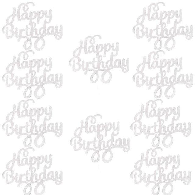 10pcs Glitter Happy Birthday Cake Topper Happy Birthday Cake Topper Happy Birthday Cupcake Topper Glitter Gold Decoration Bling Sparkle Decoration Sign Happy Birthday Cake Topper Girl Birthday Dessert Decor Stevvex