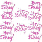 10pcs Glitter Happy Birthday Cake Topper Happy Birthday Cake Topper Happy Birthday Cupcake Topper Glitter Gold Decoration Bling Sparkle Decoration Sign Happy Birthday Cake Topper Girl Birthday Dessert Decor Stevvex