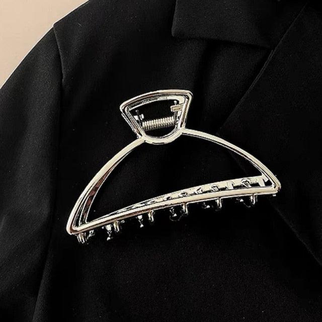 Woman Novelty Minimalist Dainty Design Irregular Hairpins Punk Style Metal Silver Hair Claws Barrettes Women Hair Accessories Hair Clips Hairgrip Stevvex