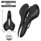 Bike Saddle Mountain Road Bike Seat PU Leather Gel Filled Cycling Cushion Comfortable Shockproof Bicycle Saddle Seat Cushion For Men Comfort Bike Saddle Anti-Slip Bicycle Saddle Waterproof Bicycle Seat For Mountain Bike Seat Stevvex