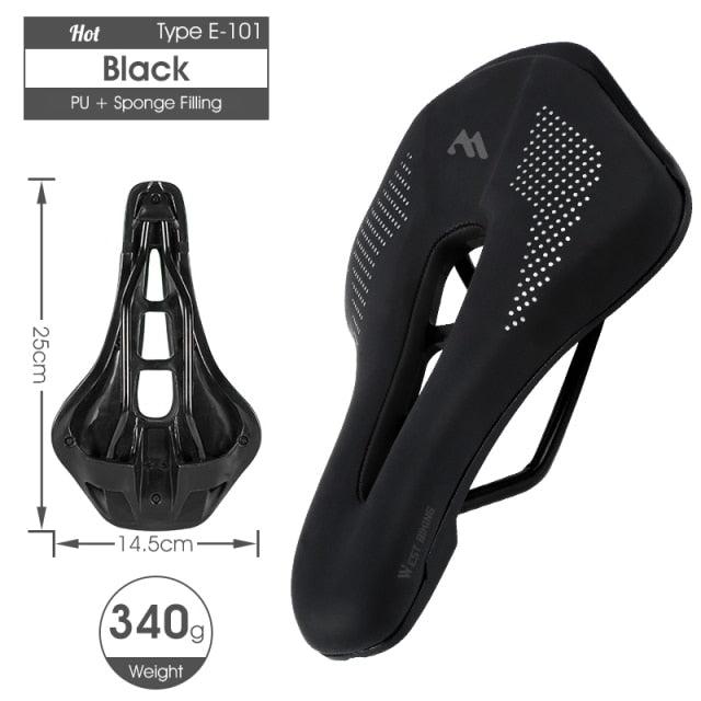 Bike Saddle Mountain Road Bike Seat PU Leather Gel Filled Cycling Cushion Comfortable Shockproof Bicycle Saddle Seat Cushion For Men Comfort Bike Saddle Anti-Slip Bicycle Saddle Waterproof Bicycle Seat For Mountain Bike Seat Stevvex