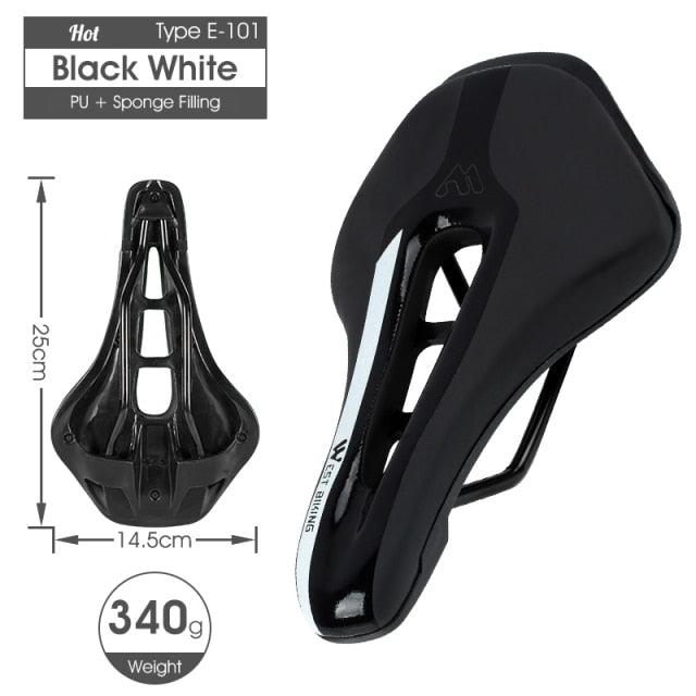 Bike Saddle Mountain Road Bike Seat PU Leather Gel Filled Cycling Cushion Comfortable Shockproof Bicycle Saddle Seat Cushion For Men Comfort Bike Saddle Anti-Slip Bicycle Saddle Waterproof Bicycle Seat For Mountain Bike Seat Stevvex