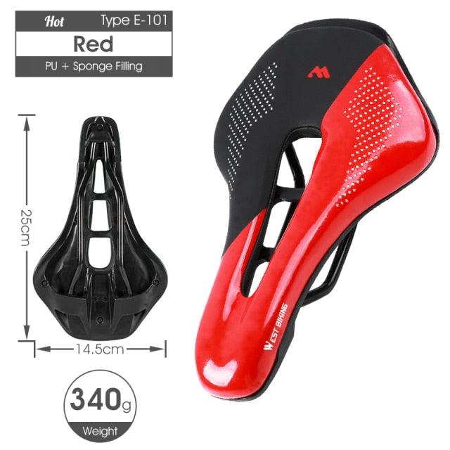 Bike Saddle Mountain Road Bike Seat PU Leather Gel Filled Cycling Cushion Comfortable Shockproof Bicycle Saddle Seat Cushion For Men Comfort Bike Saddle Anti-Slip Bicycle Saddle Waterproof Bicycle Seat For Mountain Bike Seat Stevvex