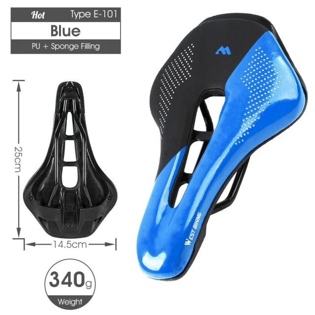 Bike Saddle Mountain Road Bike Seat PU Leather Gel Filled Cycling Cushion Comfortable Shockproof Bicycle Saddle Seat Cushion For Men Comfort Bike Saddle Anti-Slip Bicycle Saddle Waterproof Bicycle Seat For Mountain Bike Seat Stevvex