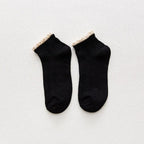 Candy High Quality Lace Solid Color Cute Sweet Girl Fashion Socks Pure Cotton Wood Ear Light Mouth Cotton Novelty Socks Unisex Crew Socks For Men And Women Stevvex