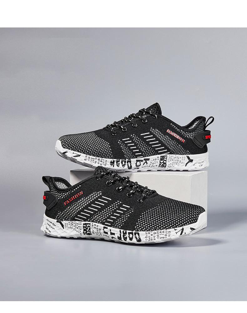 Summer Sport Mens Casual Workout Shoes Air Mesh Sneakers Fashion Foam Footwear Black Beach Water Fisherman Breathable Men Jogging Tennis Sport Sneakers Stevvex