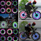 Bicycle Light Cycling Bike Tire Wheel Valve LED Flash Spoke Warning Light Lamp Bike Spoke Decorations Wheel Lights Ultra Bright Waterproof Bicycle Spoke Lights Cycling Decoration Safety Warning Flashlight