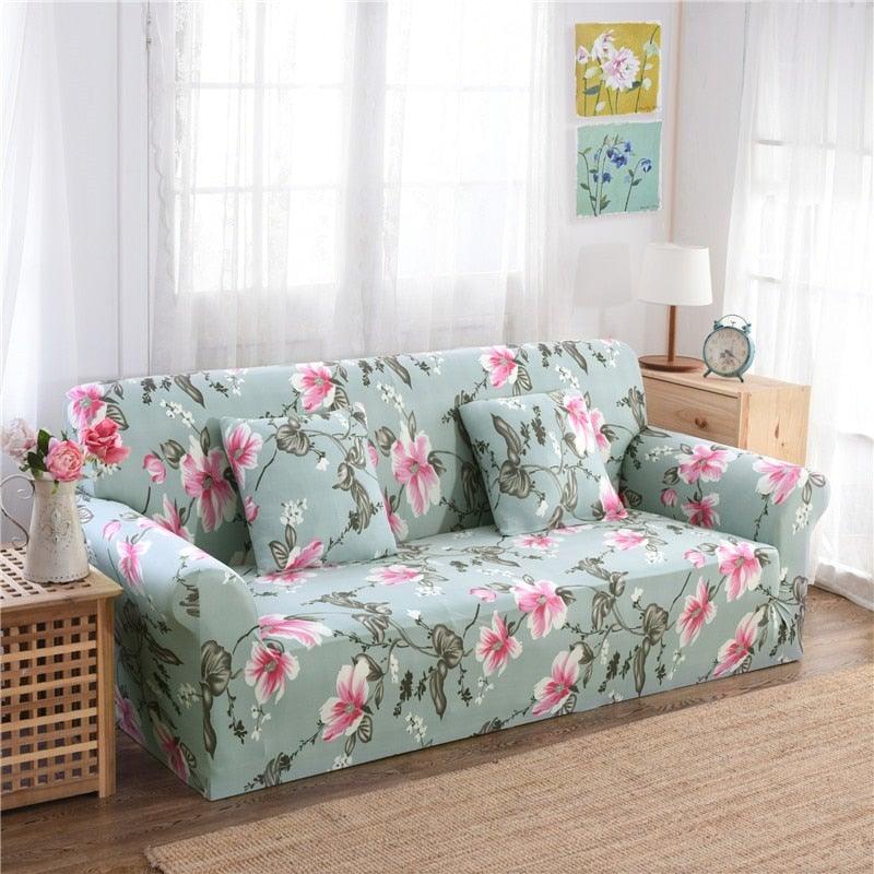 Elastic Sofa Covers for Living Room Stretch Slipcovers Sectional Couch Cover L Shape Corner Armchair Cover 1/2/3/4 Seater Slipcovers Elastic Stylish Printed Sectional Sofa Furniture Protector For Living Room Stevvex