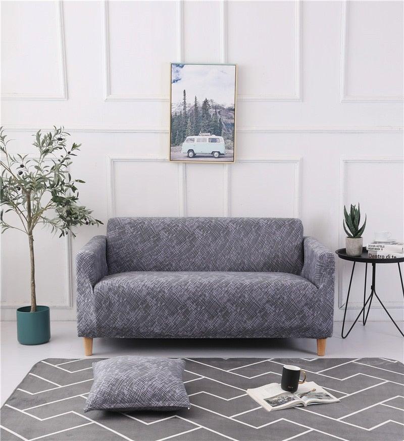 Elastic Sofa Covers for Living Room Stretch Slipcovers Sectional Couch Cover L Shape Corner Armchair Cover 1/2/3/4 Seater Slipcovers Elastic Stylish Printed Sectional Sofa Furniture Protector For Living Room Stevvex