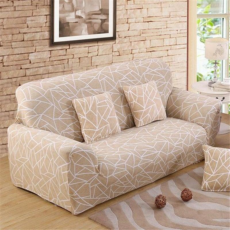 Elastic Sofa Covers for Living Room Stretch Slipcovers Sectional Couch Cover L Shape Corner Armchair Cover 1/2/3/4 Seater Slipcovers Elastic Stylish Printed Sectional Sofa Furniture Protector For Living Room Stevvex
