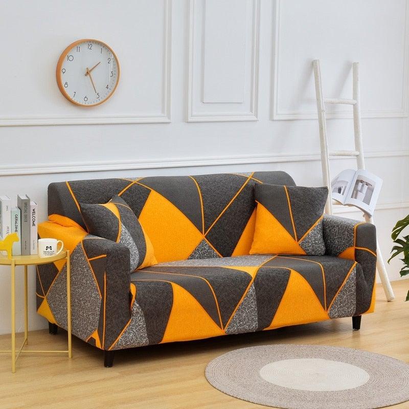 Elastic Sofa Covers for Living Room Stretch Slipcovers Sectional Couch Cover L Shape Corner Armchair Cover 1/2/3/4 Seater Slipcovers Elastic Stylish Printed Sectional Sofa Furniture Protector For Living Room Stevvex