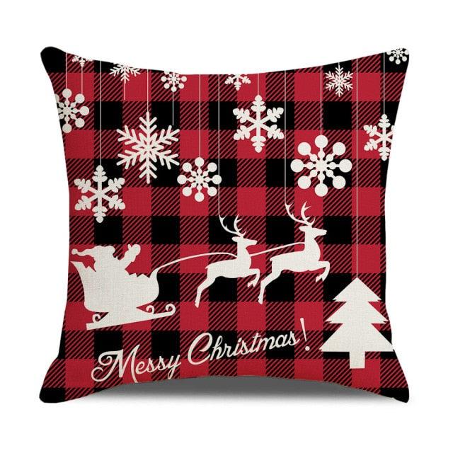 Christmas Pillow Covers Xmas Decorative Christmas Pillow Covers Christmas Decor Pillow Cases Retro Beautiful Cushion Cover Throw Pillowcase Winter Holiday Cushion Case For Home Decor 45x45CM Stevvex