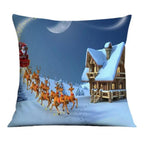 Beautiful Snowflake In Red Merry Christmas Gifts Xmas Cushion Cover Case Decorations Winter Holiday Party Pillow Zipper Pillowcase For Sofa Home Office Living Room Car Stevvex
