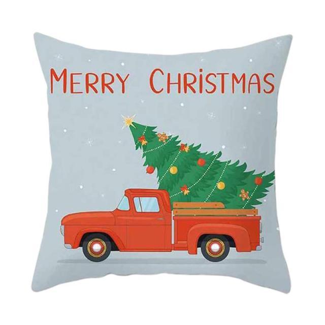 Beautiful Snowflake In Red Merry Christmas Gifts Xmas Cushion Cover Case Decorations Winter Holiday Party Pillow Zipper Pillowcase For Sofa Home Office Living Room Car Stevvex