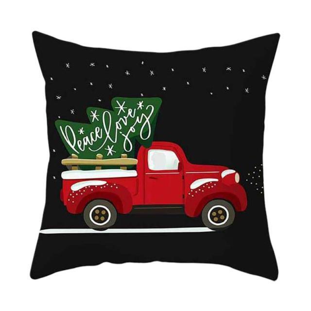 Beautiful Snowflake In Red Merry Christmas Gifts Xmas Cushion Cover Case Decorations Winter Holiday Party Pillow Zipper Pillowcase For Sofa Home Office Living Room Car Stevvex