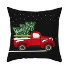 Beautiful Snowflake In Red Merry Christmas Gifts Xmas Cushion Cover Case Decorations Winter Holiday Party Pillow Zipper Pillowcase For Sofa Home Office Living Room Car Stevvex