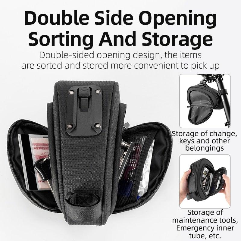 Rainproof Bicycle Bag Shock Proof Bike Bag For Reflective Large Capacity Seat Bike Bag Accessories Bag Seat Bag Bike Bag Under Seat Bicycle Bag Cycling Accessories Storage Pouch Bike For Mountain Road Bike Stevvex