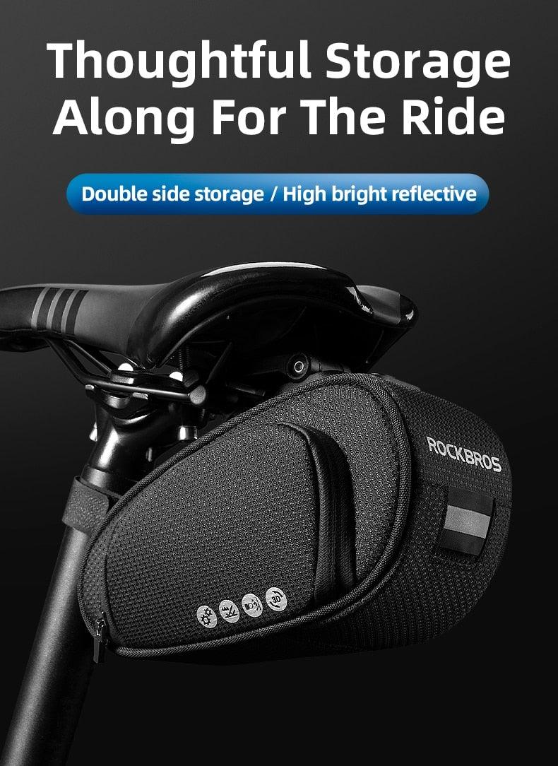 Rainproof Bicycle Bag Shock Proof Bike Bag For Reflective Large Capacity Seat Bike Bag Accessories Bag Seat Bag Bike Bag Under Seat Bicycle Bag Cycling Accessories Storage Pouch Bike For Mountain Road Bike Stevvex