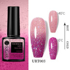 New 2022 Pink Blue Gel Nail Polish UV Color Changing Elegant Luxury Glossy Nail Design For Womens Stevvex