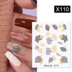 Spring Simple Green Theme Water Decal Sticker Flower Leaf Tree Summer Slider For Manicuring Nail Art Watermarks Art Decoration Manicure Tools Nail Watermark Decals iridescent Decoration Nail Self-Adhesive Decals Nail Stickers Water Transfer Fresh Nail Stevvex