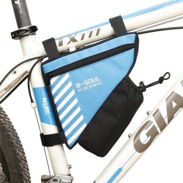 Bicycle Bag Waterproof Bike Triangle Bag Storage Mobile Phone Cycling Bag Bike Tube Pouch Holder Accessories Bike Frame Storage Bag Water Resistant Cycling Handlebar Top Tube Bag Under Seat Pouch Strap-On Adjustable Install Position Stevvex