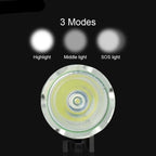Mountian Bike Front Lamp 1800LM Bicycle Headlight Cycling Headlamp Battery Pack Charger 3 Modes Bike Headlight Waterproof  LEDs Bicycle Light Mountain Bike Front Light Headlamp Bike Light Stevvex