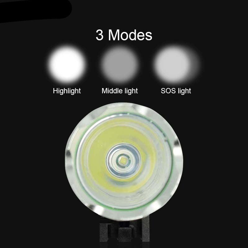Mountian Bike Front Lamp 1800LM Bicycle Headlight Cycling Headlamp Battery Pack Charger 3 Modes Bike Headlight Waterproof  LEDs Bicycle Light Mountain Bike Front Light Headlamp Bike Light Stevvex