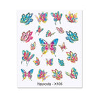 Cool Geometrics Pattern Water Decals Stickers Flower Leaves Slider For Nails Spring Summer Nail Art Decoration Tattoos Women Nail Art Stickers Water Transfer Decals Design Nail Art Supplies Manicure Acrylic Nail Foil Stencils Decorations Stevvex