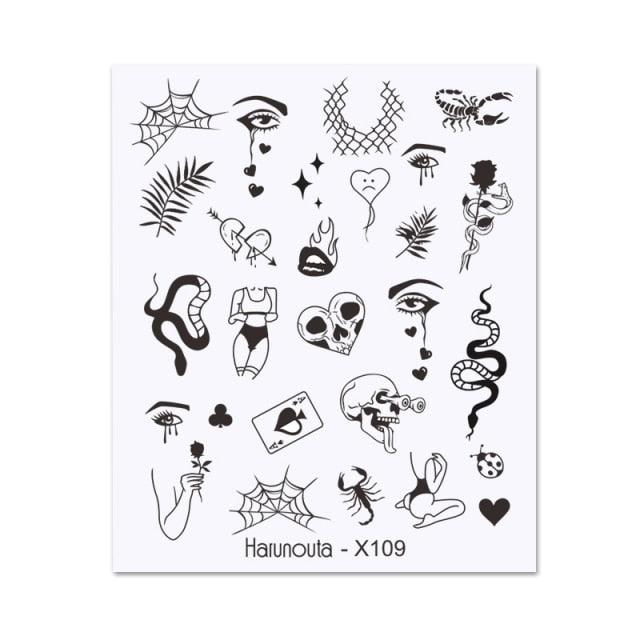 Cool Geometrics Pattern Water Decals Stickers Flower Leaves Slider For Nails Spring Summer Nail Art Decoration Tattoos Women Nail Art Stickers Water Transfer Decals Design Nail Art Supplies Manicure Acrylic Nail Foil Stencils Decorations Stevvex