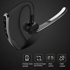 Elegant Black Bluetooth Earphone Wireless Stereo HD Mic HiFi Headphones Bluetooth Comfort Handsfree Driving Headset Ideal Standby Time Single In Ear Headset For Worm Driving Stevvex