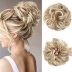 Hair Bun Extensions Messy Curly Elastic Hair Scrunchies Hairpieces Synthetic Chignon Donut Up-do Hair Pieces Clip in Hair Extension For Volumized Hair Buns For Girls Stevvex