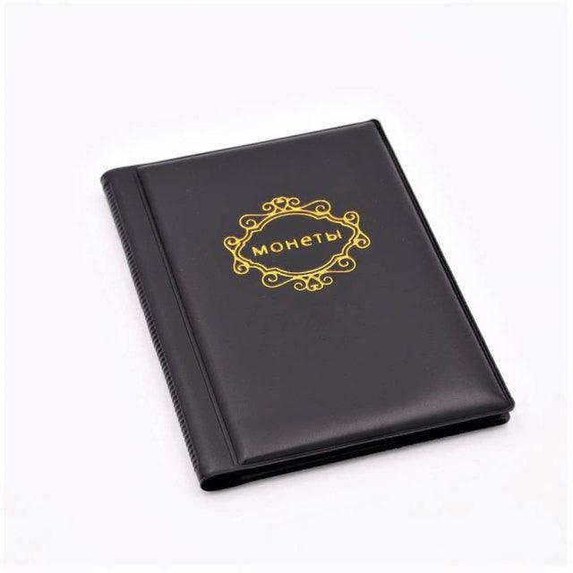 PU Leather Coin Album 10 Pages 120 Pockets Coin Album For Coins Pockets Commemorative Coin, Medallions Badges Collection Book Gifts For Friends And Coin Collectors Stevvex