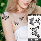 New Waterproof Temporary Tattoo Sticker Deer Animal Flash Tatoo Black Line Body Art Small Decorative Design For Womens Boys