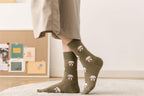 New Cute Cartoon Dog Middle Tube Socks Creative Female Socks Warm Socks Teddy Pomeranian Cotton Socks Stylish Unisex Short Ankle Socks For Men And Women Stevvex