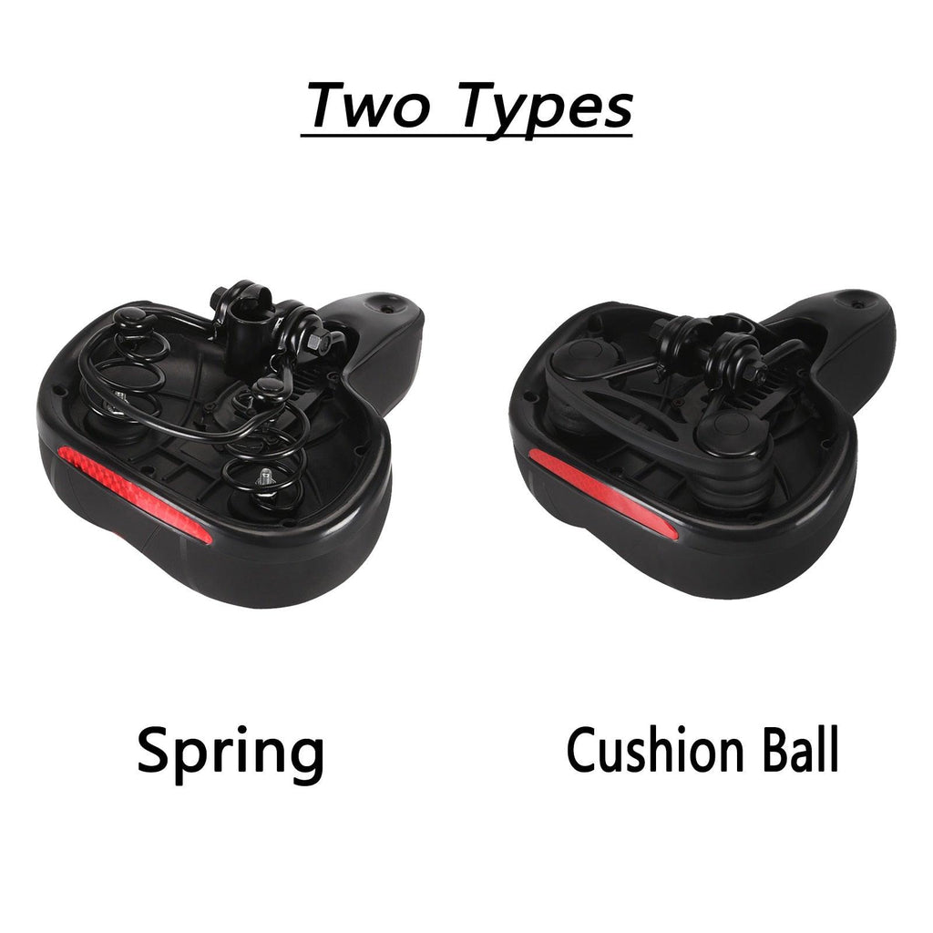 Breathable Leather Bicycle Saddle Cushion Comfortable Anti Slip And Weat Road Bike Sponge Filled Shockproof Bike Seat For Men Women Memory Foam Soft Bicycle Seats Cushion Dual Shock Absorbing Wide Bicycle Seat Replacement For Mountain Bike Road Bike Stevvex